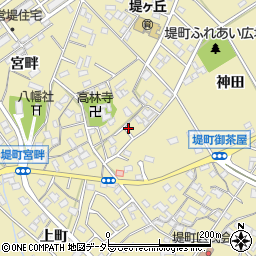 愛知県豊田市堤町御茶屋周辺の地図