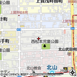 京都府京都市北区上賀茂松本町24周辺の地図