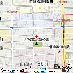 京都府京都市北区上賀茂松本町69周辺の地図