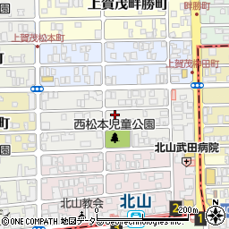 京都府京都市北区上賀茂松本町69周辺の地図
