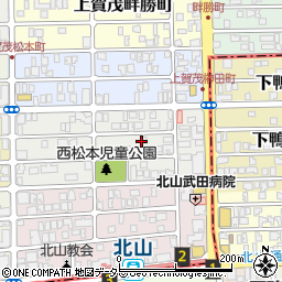 京都府京都市北区上賀茂松本町75周辺の地図