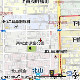 京都府京都市北区上賀茂松本町75周辺の地図