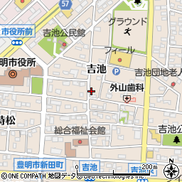 愛知県豊明市新田町（吉池）周辺の地図