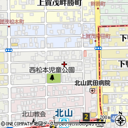 京都府京都市北区上賀茂松本町74周辺の地図