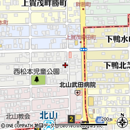 京都府京都市北区上賀茂松本町77周辺の地図