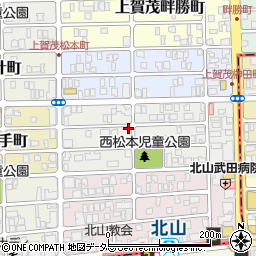 京都府京都市北区上賀茂松本町25周辺の地図