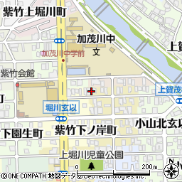 京都府京都市北区紫竹下長目町19周辺の地図