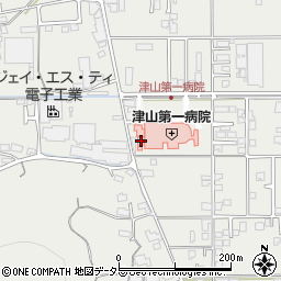 岡山県津山市中島436周辺の地図