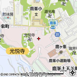 京都府京都市北区鷹峯光悦町周辺の地図