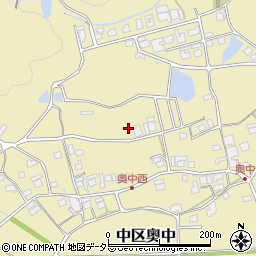 兵庫県多可郡多可町中区奥中周辺の地図