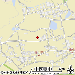 兵庫県多可町（多可郡）中区奥中周辺の地図