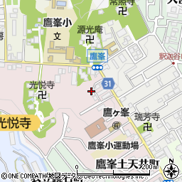 京都府京都市北区鷹峯光悦町5-13周辺の地図