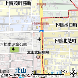 京都府京都市北区上賀茂松本町96周辺の地図