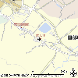 京都府南丹市園部町南大谷西茶屋周辺の地図