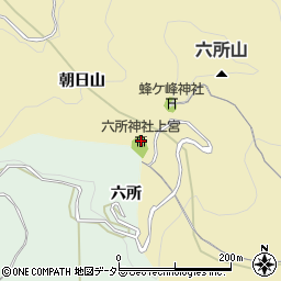 六所神社上宮周辺の地図