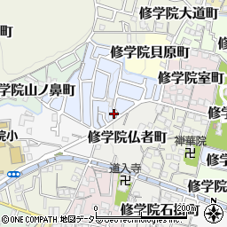 修学院離宮道公園周辺の地図