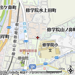 京都府京都市左京区修学院高部町4周辺の地図