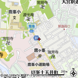 京都府京都市北区鷹峯南鷹峯町26周辺の地図