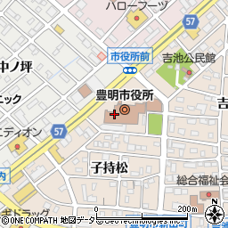 豊明市役所監査委員　事務局周辺の地図