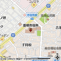 豊明市役所周辺の地図