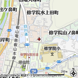 京都府京都市左京区修学院高部町5-31周辺の地図