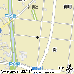 愛知県豊田市堤町堤周辺の地図