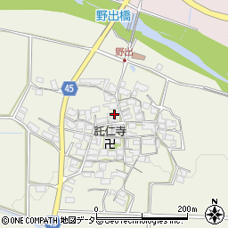 滋賀県蒲生郡日野町野出868周辺の地図