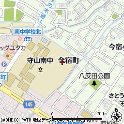 滋賀県守山市今宿町周辺の地図