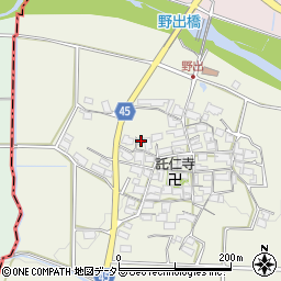 滋賀県蒲生郡日野町野出879周辺の地図