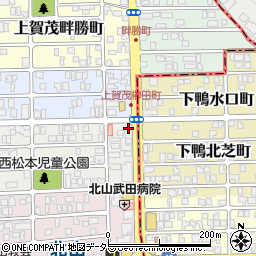 京都府京都市北区上賀茂松本町95周辺の地図