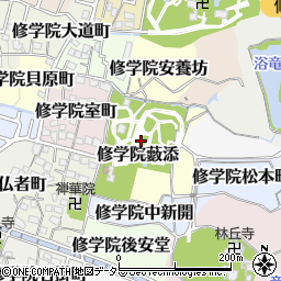 修学院離宮周辺の地図
