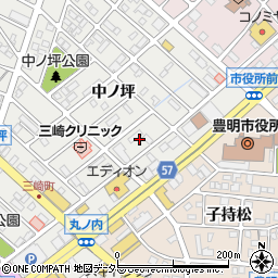 愛知県豊明市三崎町中ノ坪14周辺の地図