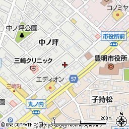 愛知県豊明市三崎町中ノ坪14-8周辺の地図