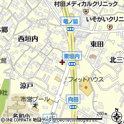 愛知県東海市名和町東垣内30周辺の地図