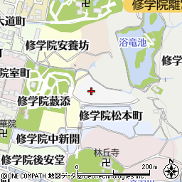 京都府京都市左京区修学院高岸町周辺の地図