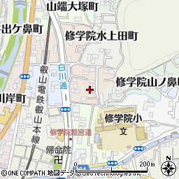 京都府京都市左京区修学院高部町5-26周辺の地図