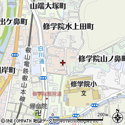 京都府京都市左京区修学院高部町5周辺の地図