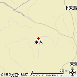 愛知県豊田市豊松町（永入）周辺の地図