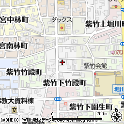 京都府京都市北区紫竹上竹殿町周辺の地図