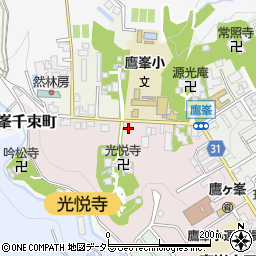 京都府京都市北区鷹峯光悦町27周辺の地図