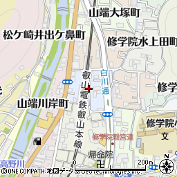 京都府京都市左京区山端滝ケ鼻町周辺の地図