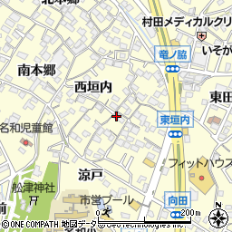 愛知県東海市名和町東垣内38周辺の地図