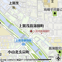 京都府京都市北区上賀茂菖蒲園町周辺の地図