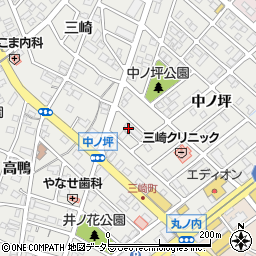 愛知県豊明市三崎町中ノ坪22周辺の地図