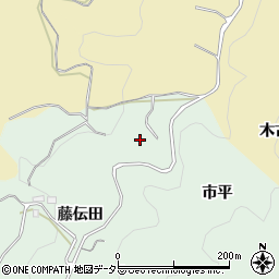 愛知県豊田市松平町市平周辺の地図