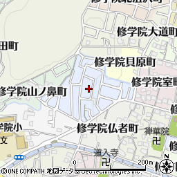 京都府京都市左京区修学院泉殿町周辺の地図