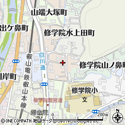 京都府京都市左京区修学院高部町5-3周辺の地図