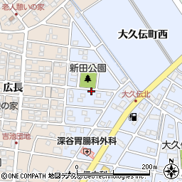 愛知県豊明市大久伝町西周辺の地図