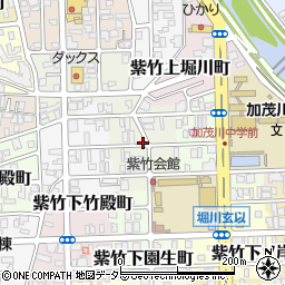 京都府京都市北区紫竹上園生町周辺の地図