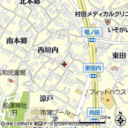 愛知県東海市名和町東垣内22周辺の地図
